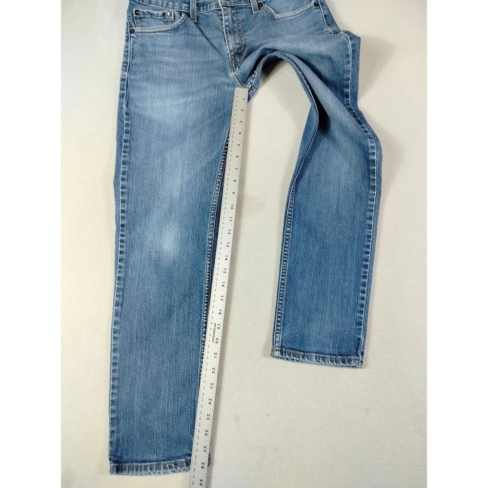Levis 511 Slim Fit Jeans‎ Mens 32x29 Blue Denim Skater Grunge Distressed Tapered